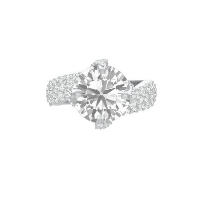 Main Character Solitaire Diamond Engagement Ring 18 KT / White Gold / 13