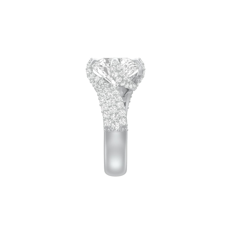 Main Character Solitaire Diamond Engagement Ring 18 KT / White Gold / 13