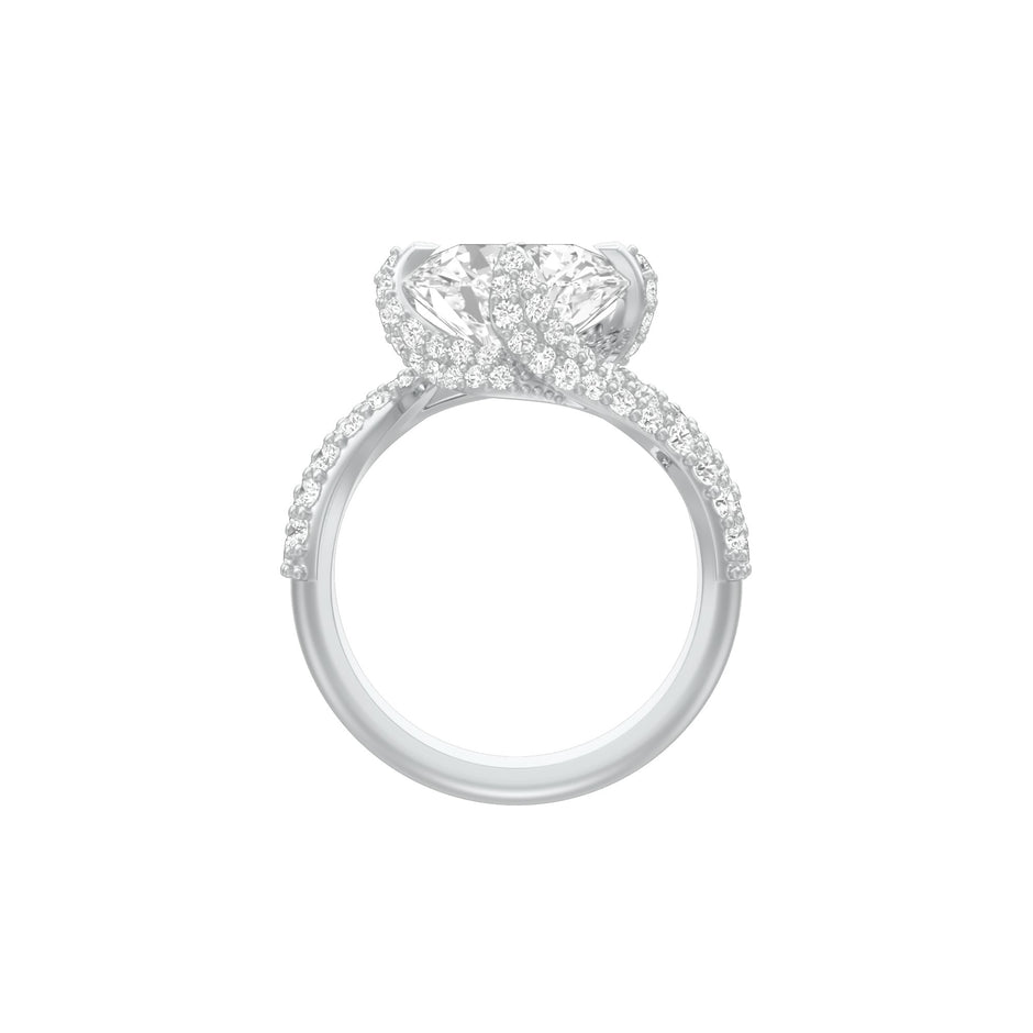 Main Character Solitaire Diamond Engagement Ring 18 KT / White Gold / 13