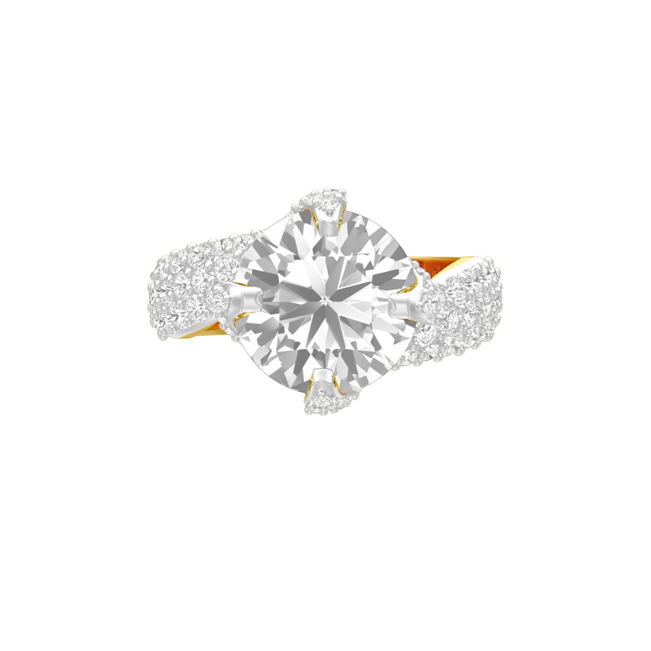 Main Character Solitaire Diamond Engagement Ring 18 KT / Yellow Gold / 13