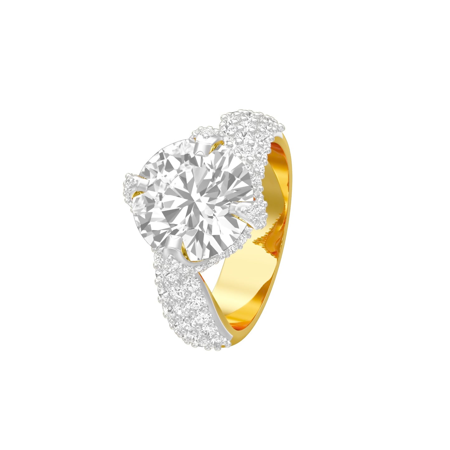 Main Character Solitaire Diamond Engagement Ring 18 KT / Yellow Gold / 13