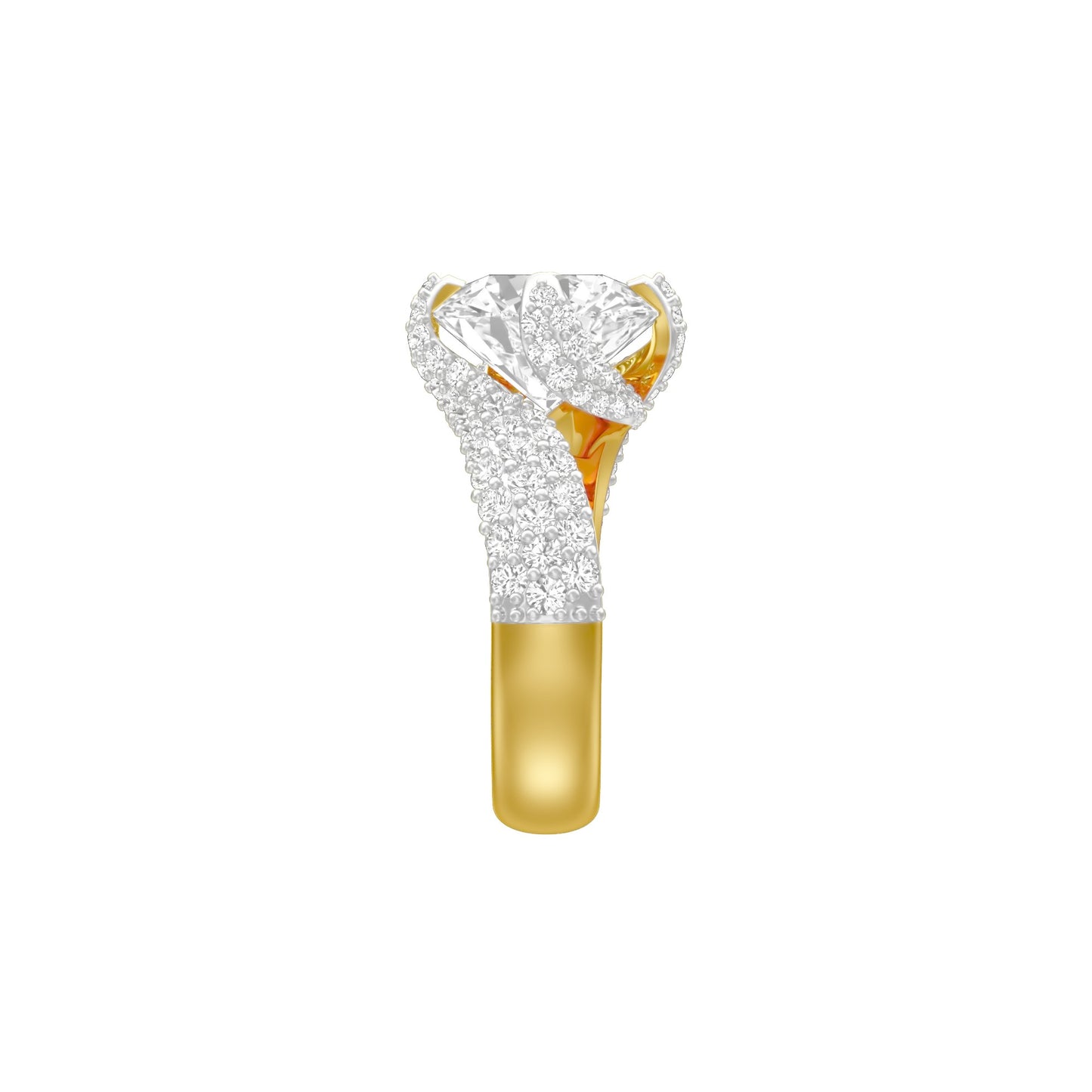 Main Character Solitaire Diamond Engagement Ring 18 KT / Yellow Gold / 13