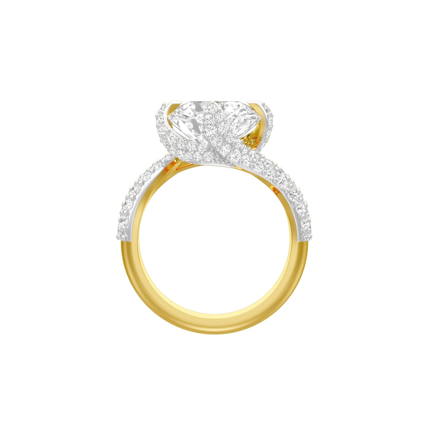 Main Character Solitaire Diamond Engagement Ring 18 KT / Yellow Gold / 13