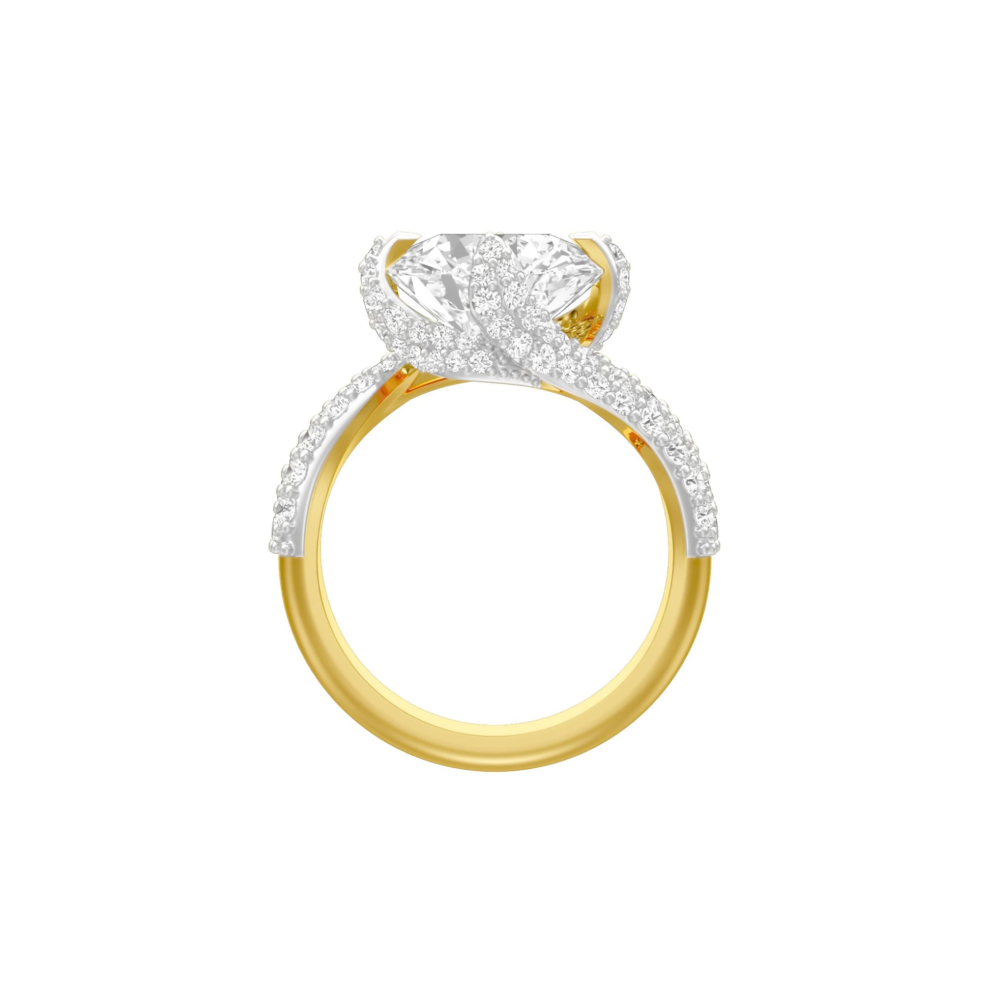 Main Character Solitaire Diamond Engagement Ring 18 KT / Yellow Gold / 13