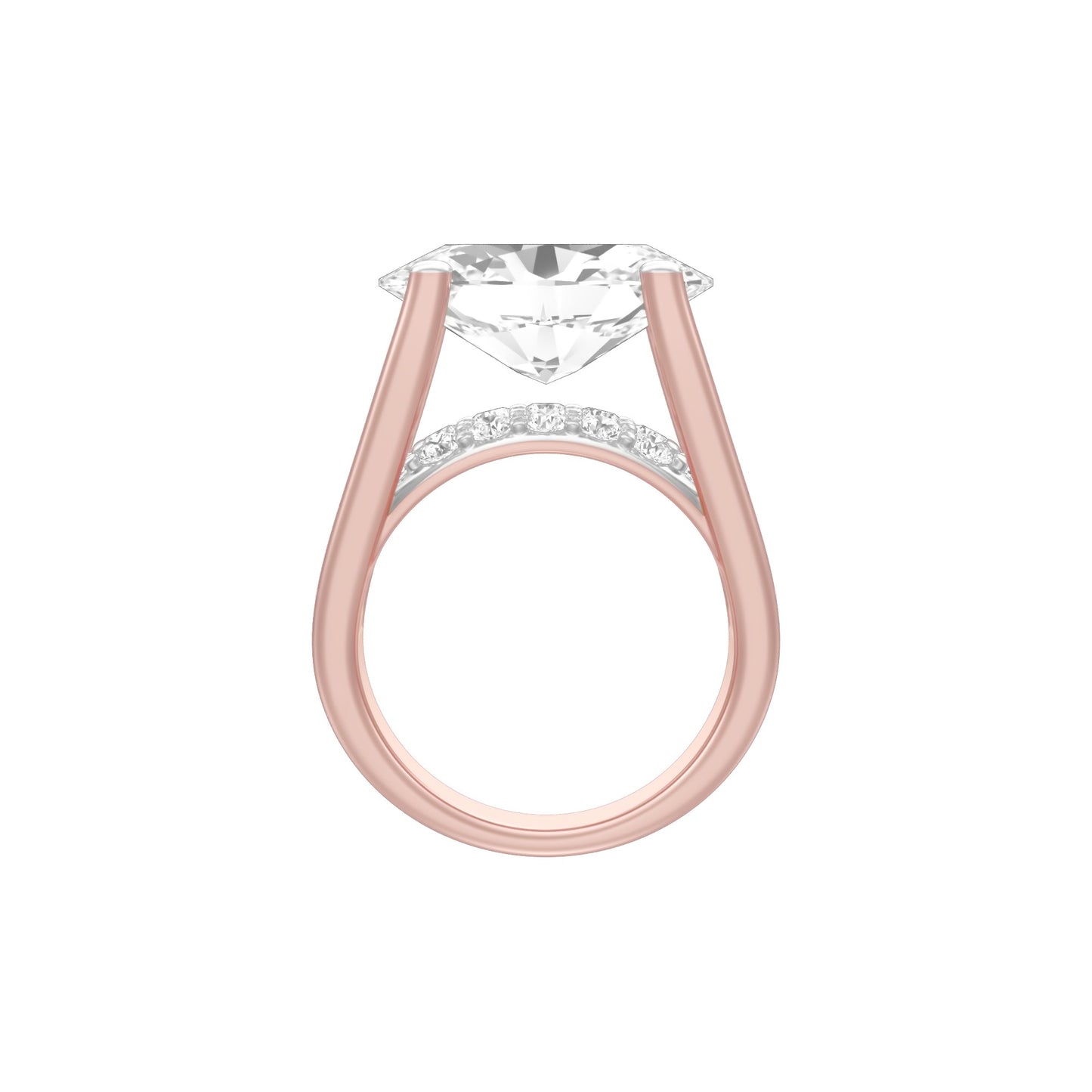 The Boss Oval Solitaire Diamond Cocktail Ring 18 KT / Rose Gold / 13