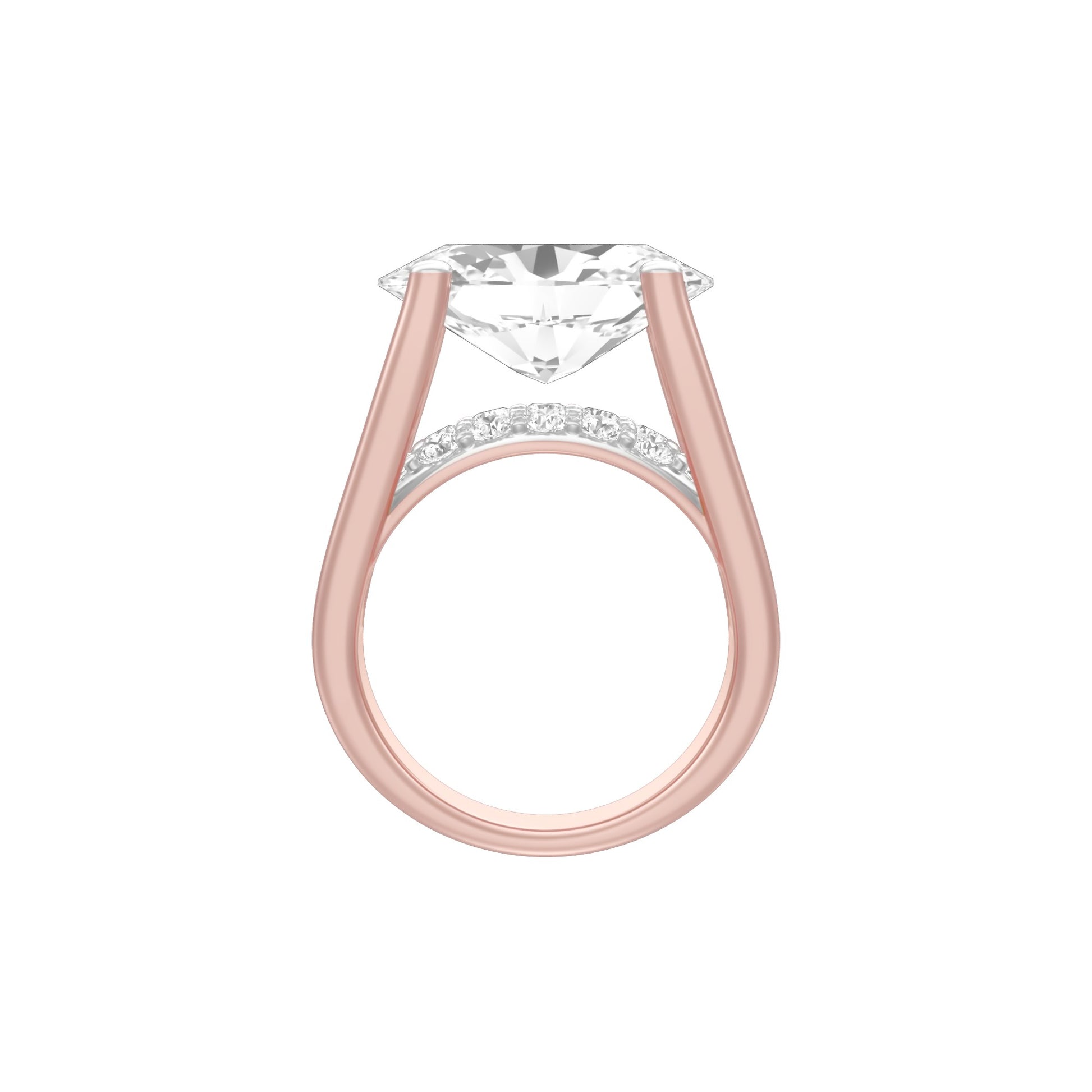 The Boss Oval Solitaire Diamond Cocktail Ring 18 KT / Rose Gold / 13