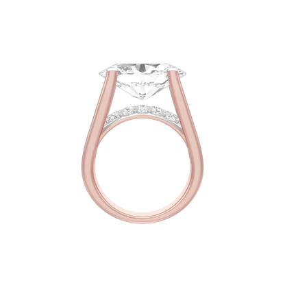 The Boss Oval Solitaire Diamond Cocktail Ring 18 KT / Rose Gold / 13