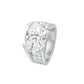 The Boss Oval Solitaire Diamond Cocktail Ring 18 KT / White Gold / 13