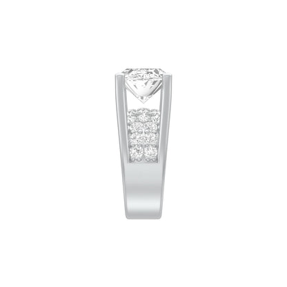 The Boss Oval Solitaire Diamond Cocktail Ring 18 KT / White Gold / 13