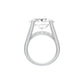 The Boss Oval Solitaire Diamond Cocktail Ring 18 KT / White Gold / 13