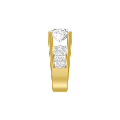 The Boss Oval Solitaire Diamond Cocktail Ring 18 KT / Yellow Gold / 13