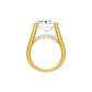 The Boss Oval Solitaire Diamond Cocktail Ring 18 KT / Yellow Gold / 13