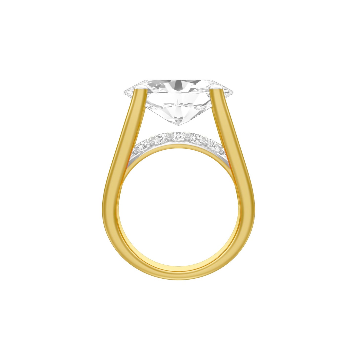 The Boss Oval Solitaire Diamond Cocktail Ring 18 KT / Yellow Gold / 13