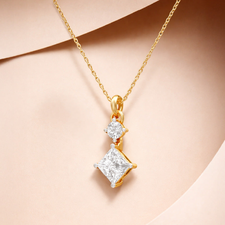 The Princess Stack Diamond Pendant