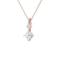 The Princess Stack Diamond Pendant 18 KT / Rose Gold