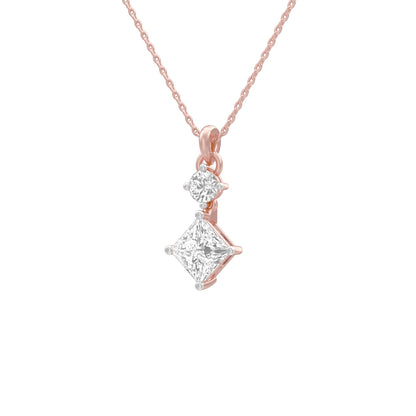 The Princess Stack Diamond Pendant 18 KT / Rose Gold
