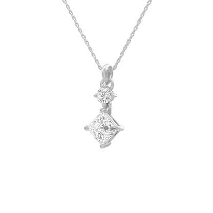 The Princess Stack Diamond Pendant 18 KT / White Gold