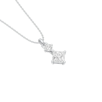 The Princess Stack Diamond Pendant 18 KT / White Gold