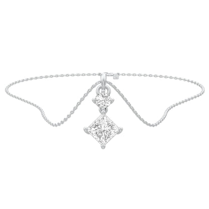 The Princess Stack Diamond Pendant 18 KT / White Gold