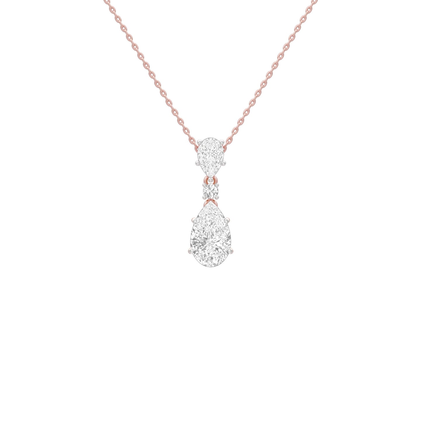 Cheeky Blush Pear Drop Pendant 18 KT / Rose Gold