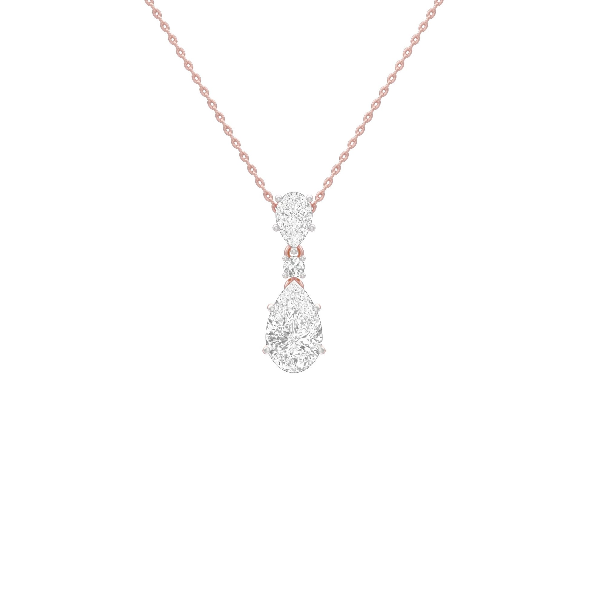 Cheeky Blush Pear Drop Pendant 18 KT / Rose Gold