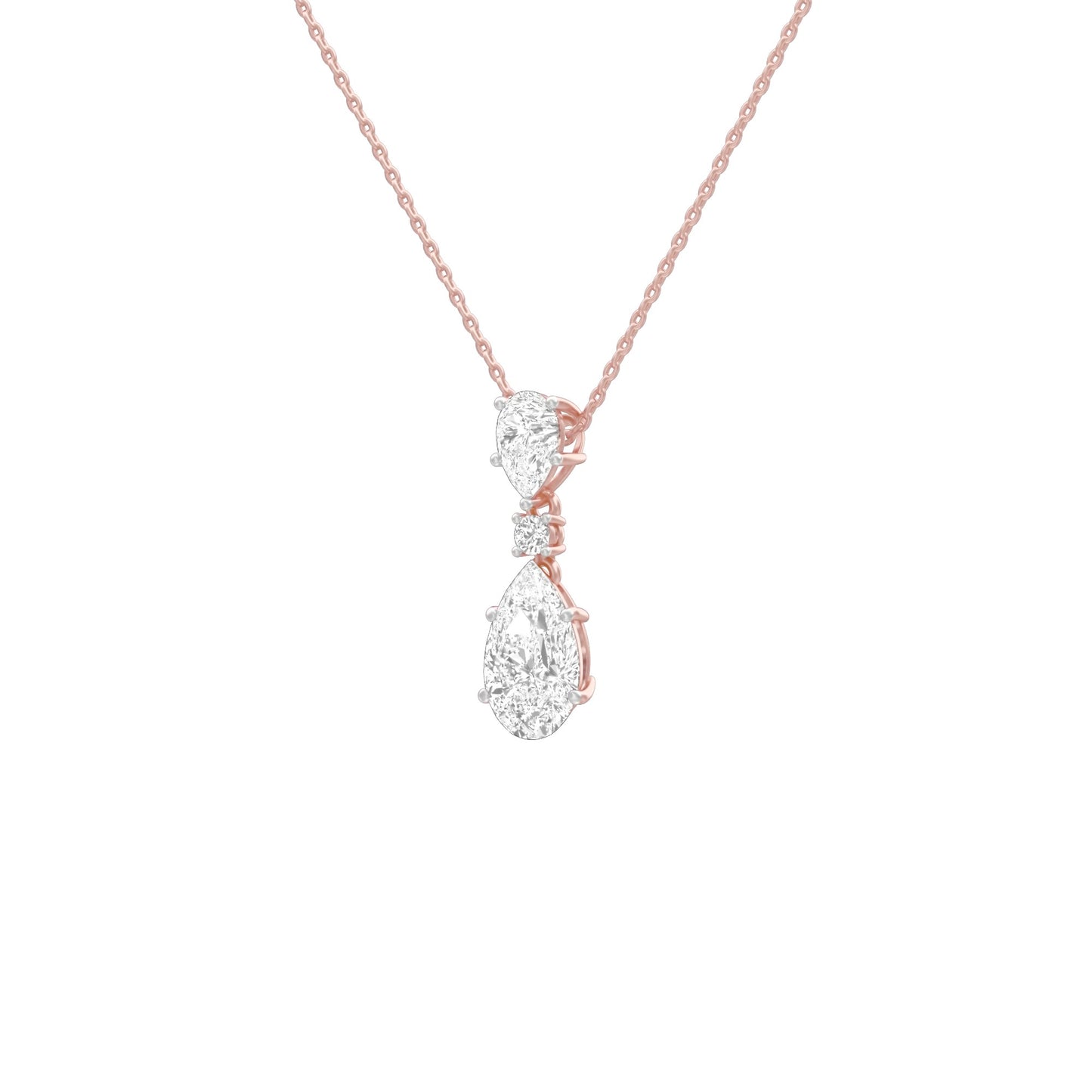 Cheeky Blush Pear Drop Pendant 18 KT / Rose Gold