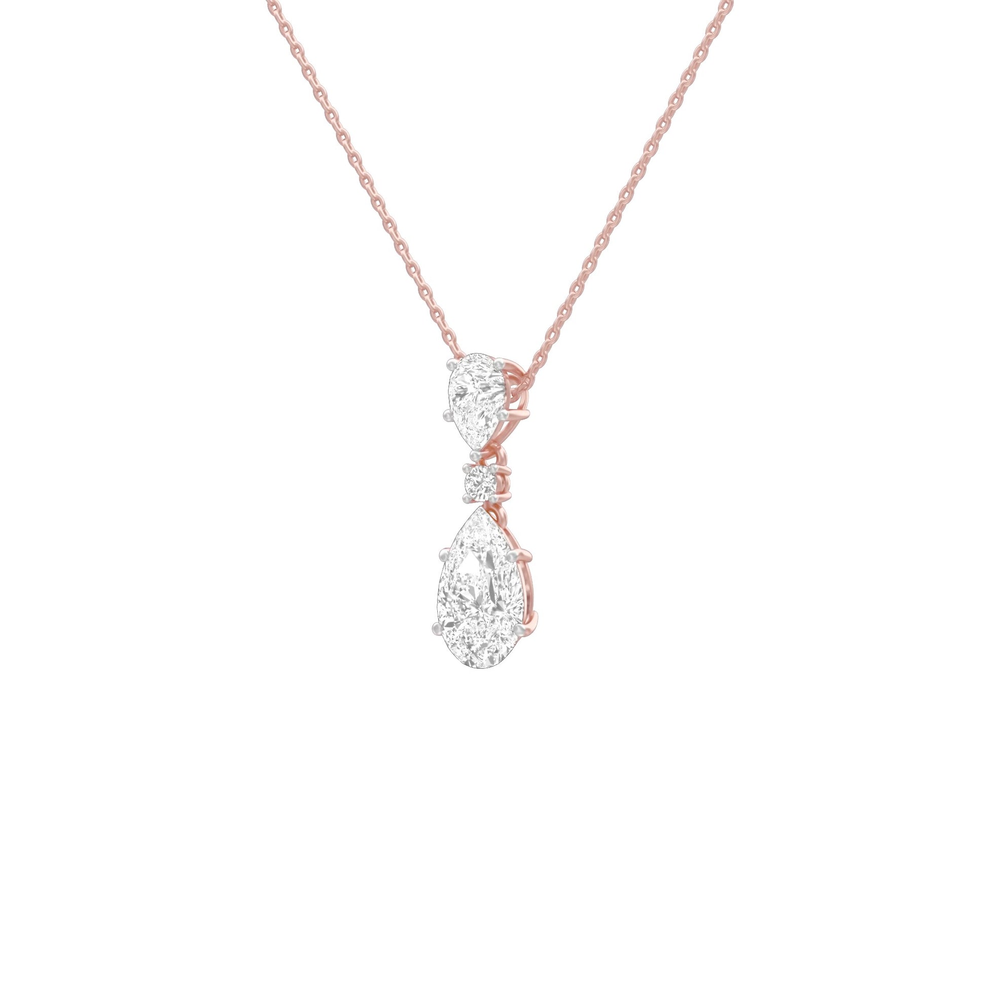 Cheeky Blush Pear Drop Pendant 18 KT / Rose Gold