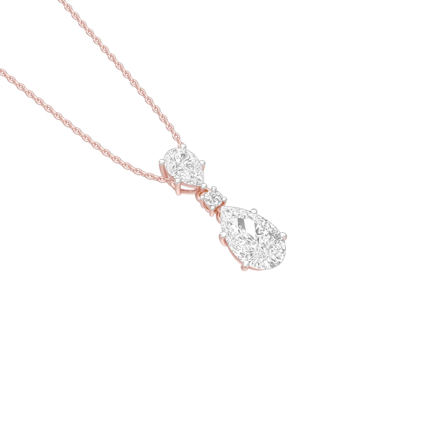 Cheeky Blush Pear Drop Pendant 18 KT / Rose Gold