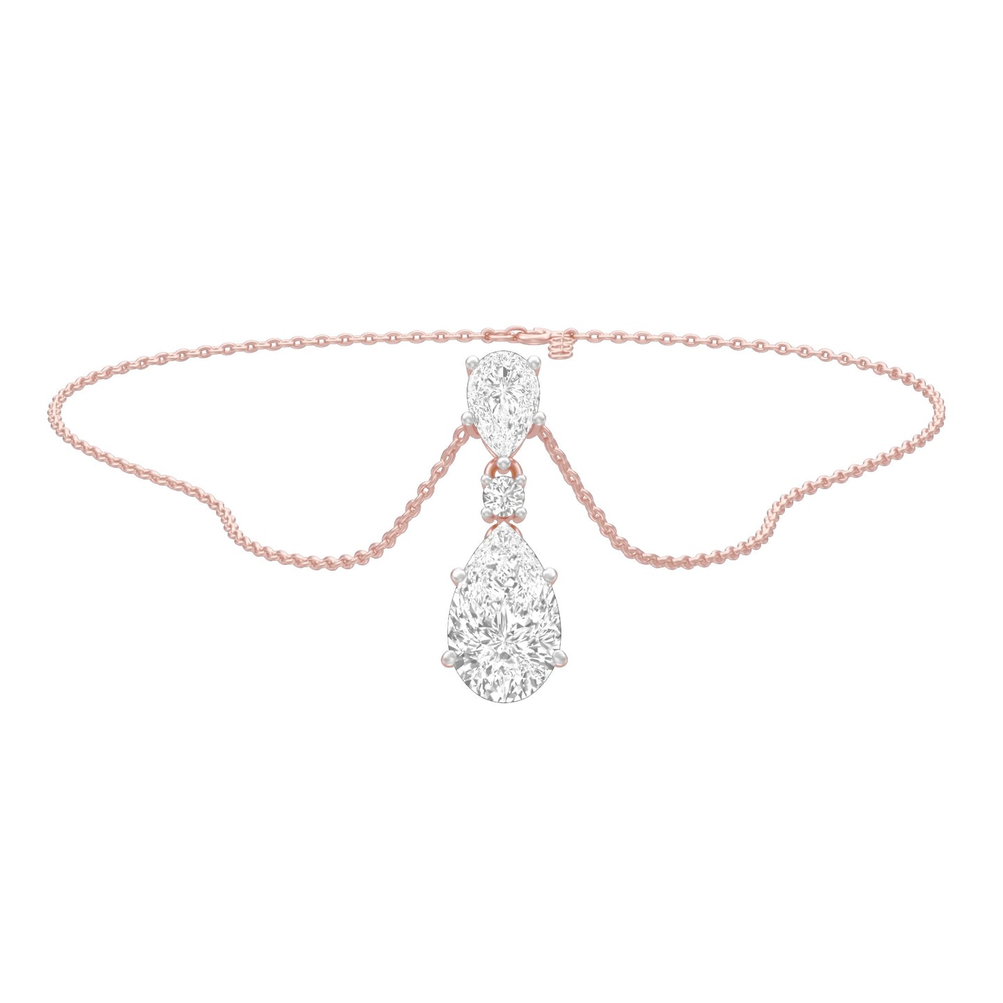 Cheeky Blush Pear Drop Pendant 18 KT / Rose Gold