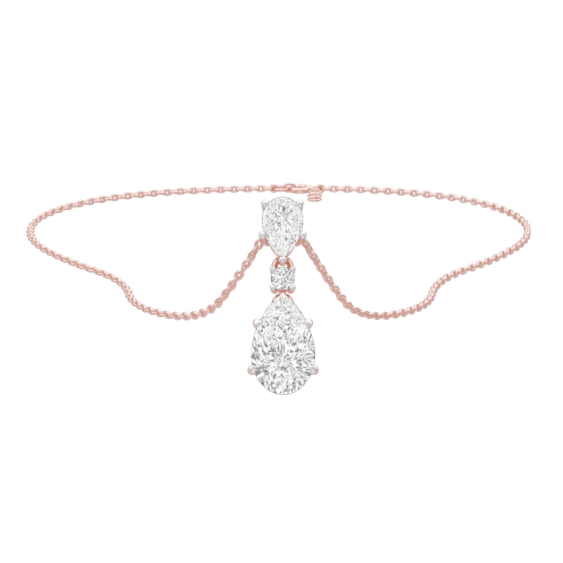 Cheeky Blush Pear Drop Pendant 18 KT / Rose Gold