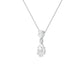 Cheeky Blush Pear Drop Pendant 18 KT / White Gold