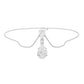 Cheeky Blush Pear Drop Pendant 18 KT / White Gold