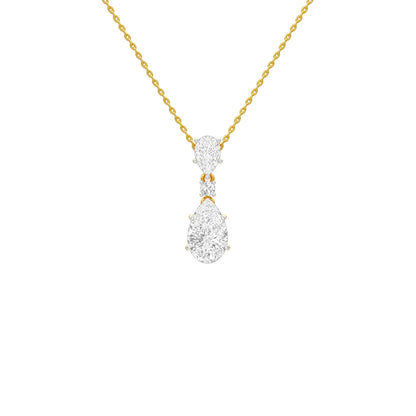 Cheeky Blush Pear Drop Pendant 18 KT / Yellow Gold