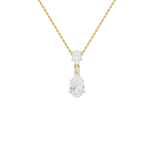 Cheeky Blush Pear Drop Pendant 18 KT / Yellow Gold