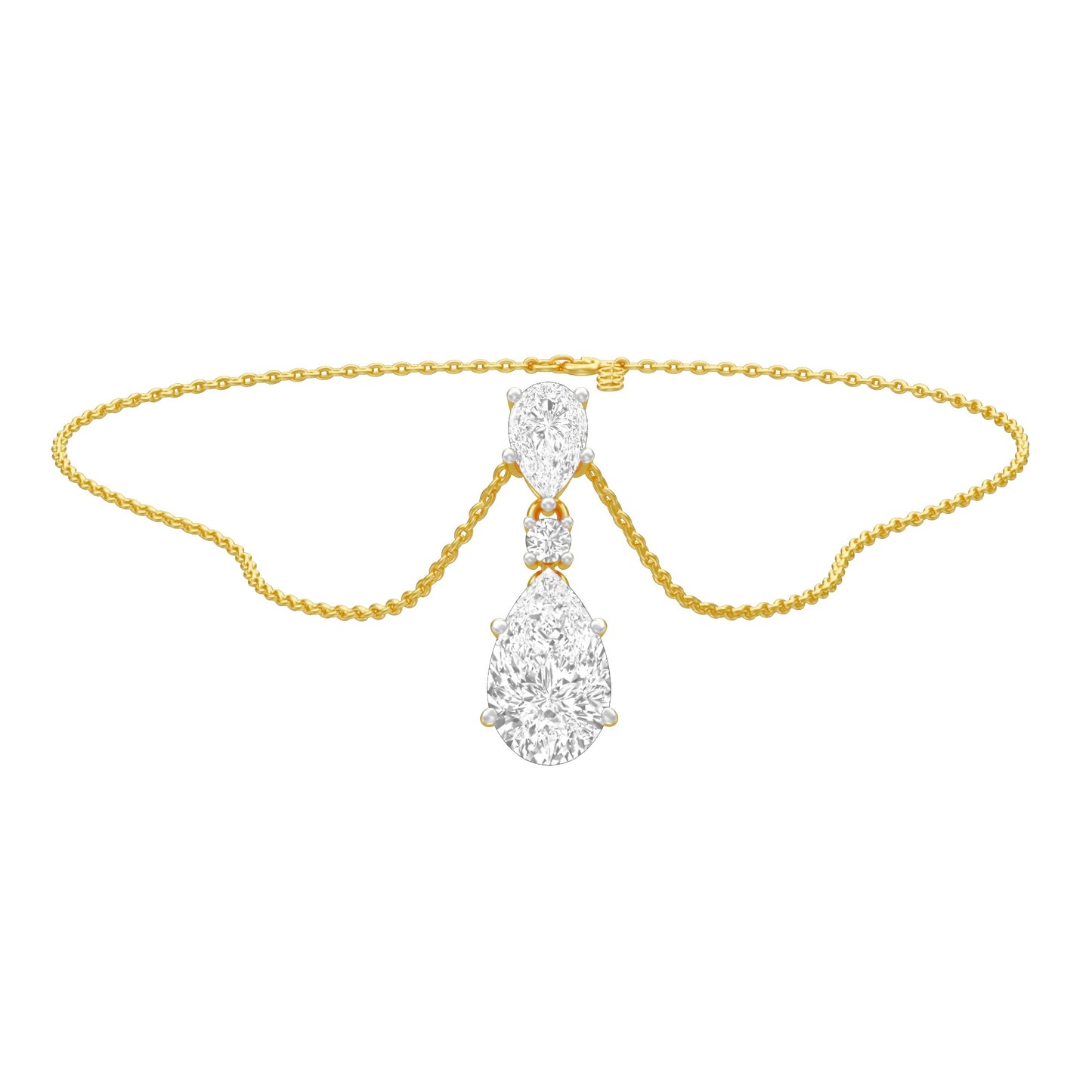 Cheeky Blush Pear Drop Pendant 18 KT / Yellow Gold