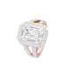 Mega Sparkle Emerald Diamond Cocktail Ring 18 KT / Rose Gold / 13