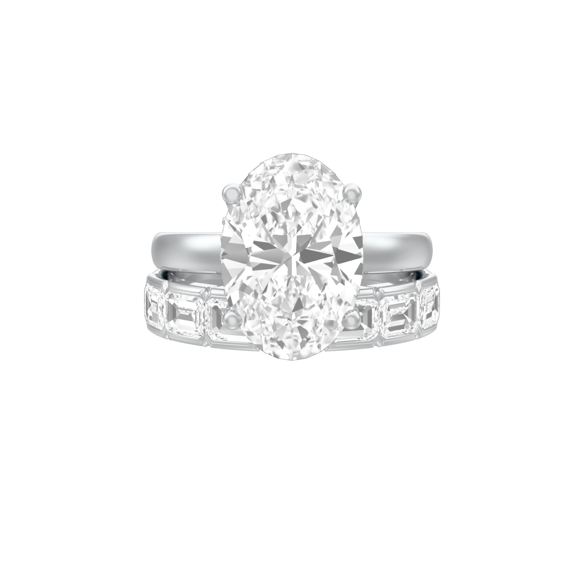 Oval Ever After Diamond Engagement Ring 18 KT / White Gold / 13