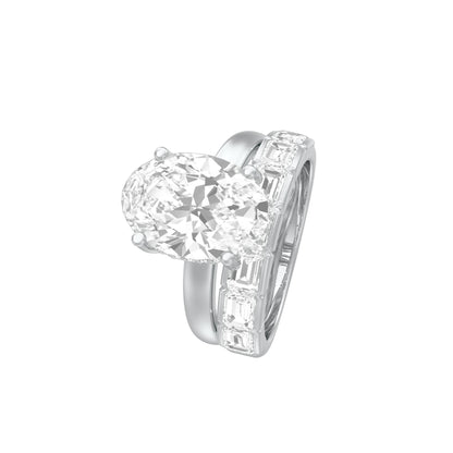 Oval Ever After Diamond Engagement Ring 18 KT / White Gold / 13