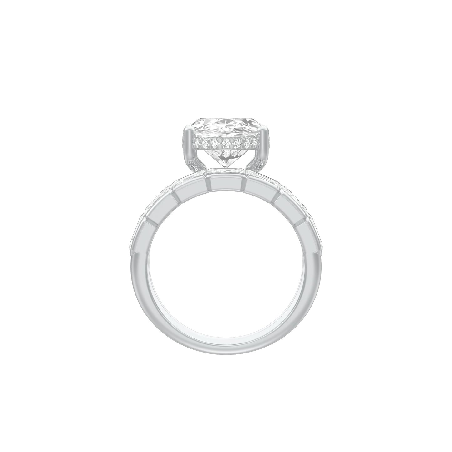 Oval Ever After Diamond Engagement Ring 18 KT / White Gold / 13