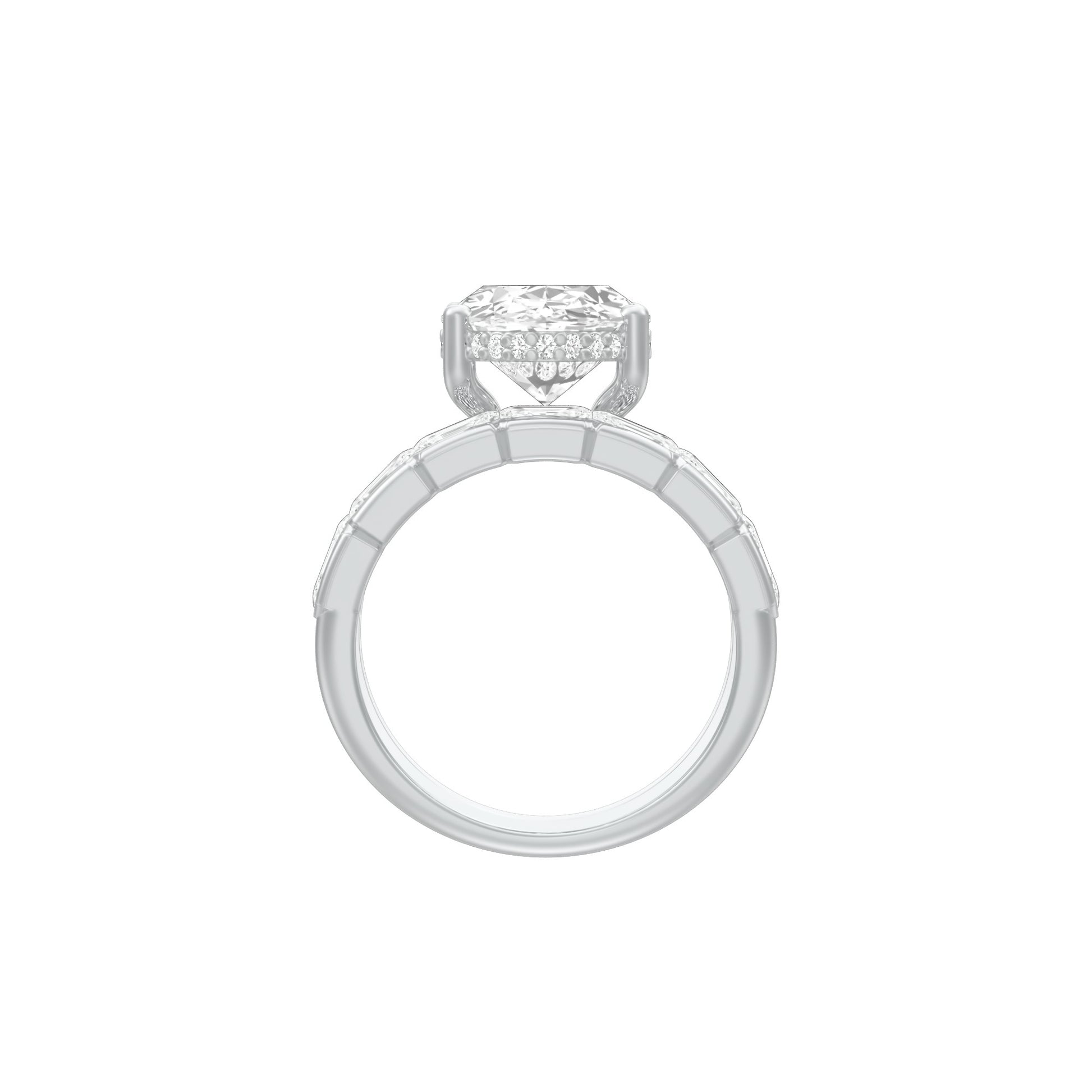 Oval Ever After Diamond Engagement Ring 18 KT / White Gold / 13