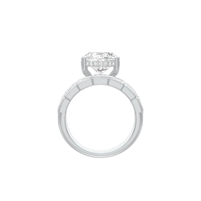 Oval Ever After Diamond Engagement Ring 18 KT / White Gold / 13