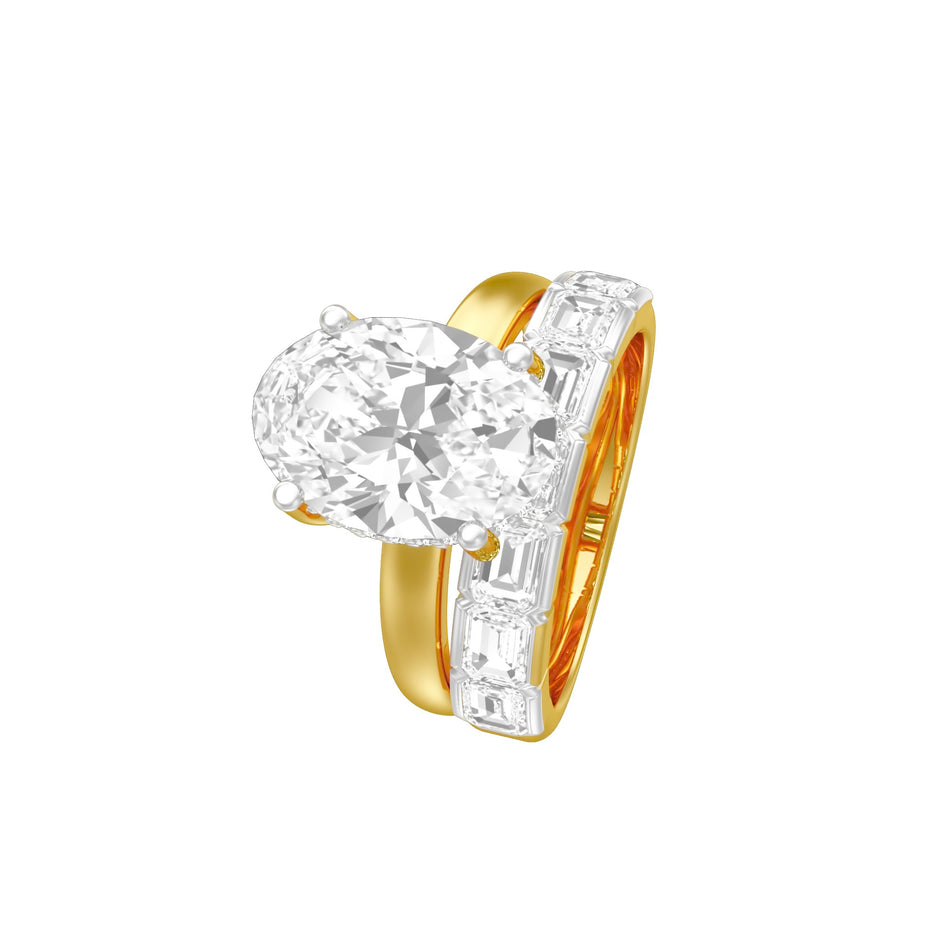 Oval Ever After Diamond Engagement Ring 18 KT / Yellow Gold / 13