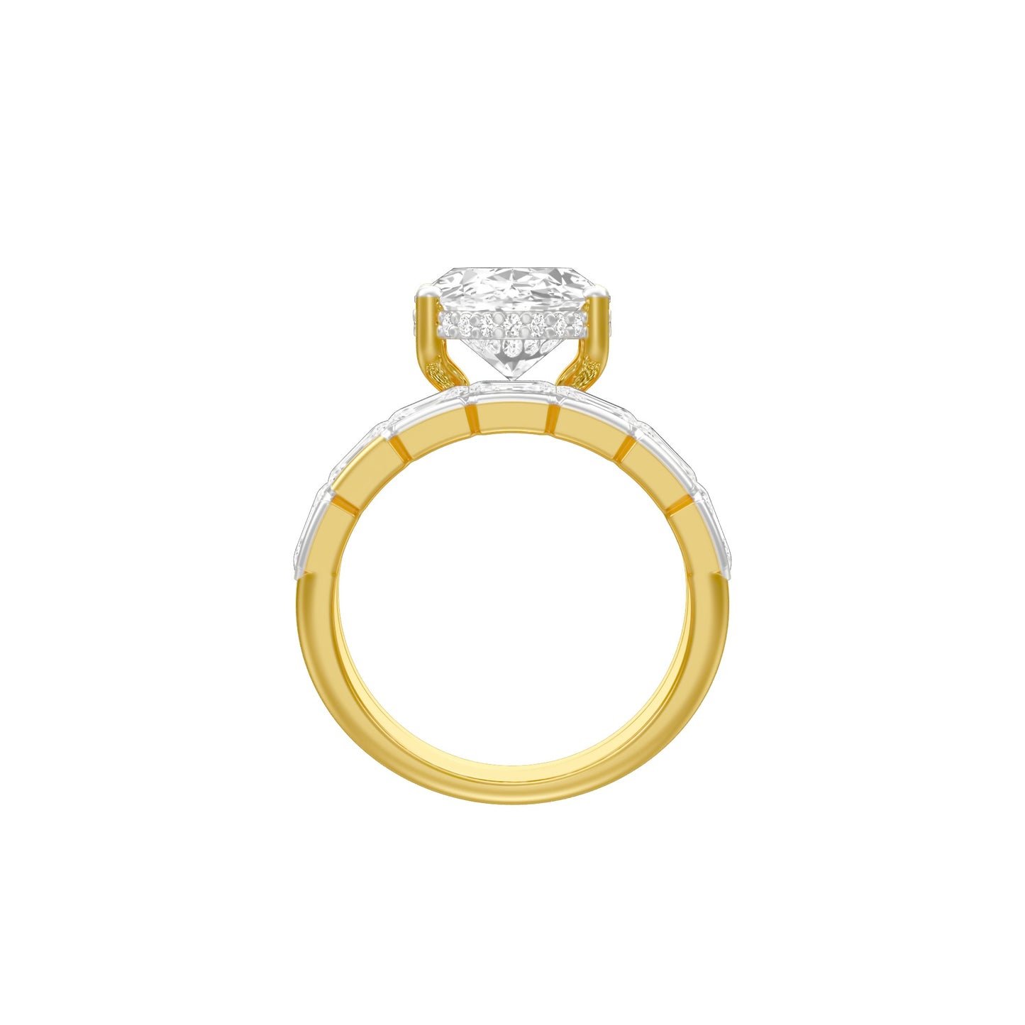 Oval Ever After Diamond Engagement Ring 18 KT / Yellow Gold / 13