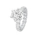 Show Off Round Diamond Engagement Ring 18 KT / White Gold / 13