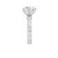Show Off Round Diamond Engagement Ring 18 KT / White Gold / 13