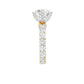 Show Off Round Diamond Engagement Ring 18 KT / Yellow Gold / 13