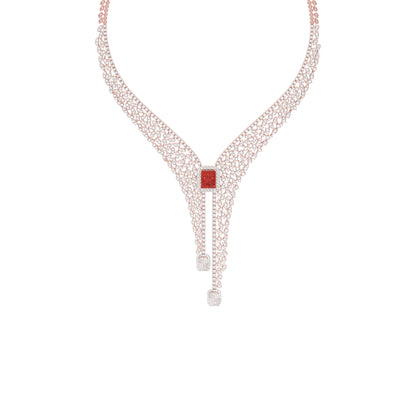 Crimson Frost Diamond Necklace