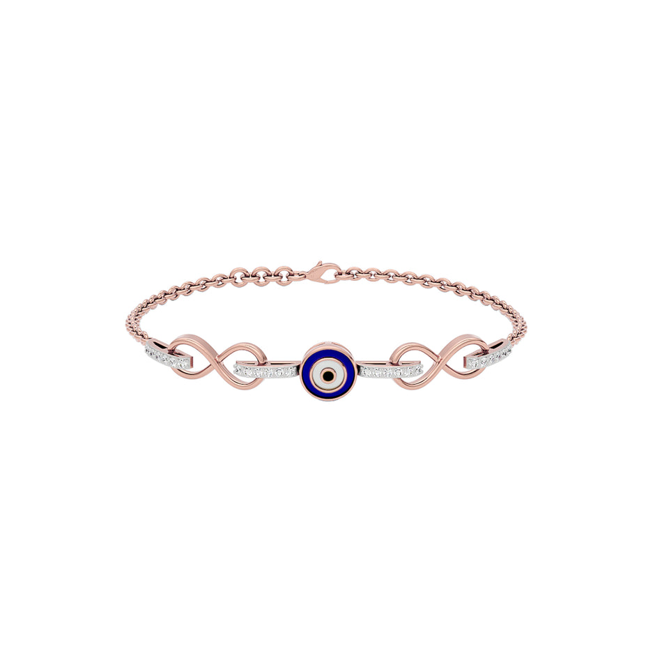 The Mystic Hex Evil Eye Diamond Pendant 9 KT / Rose Gold