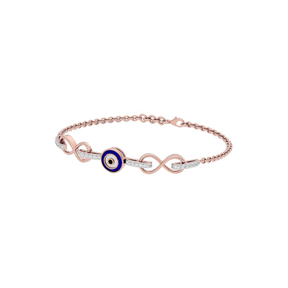 The Mystic Hex Evil Eye Diamond Pendant 9 KT / Rose Gold