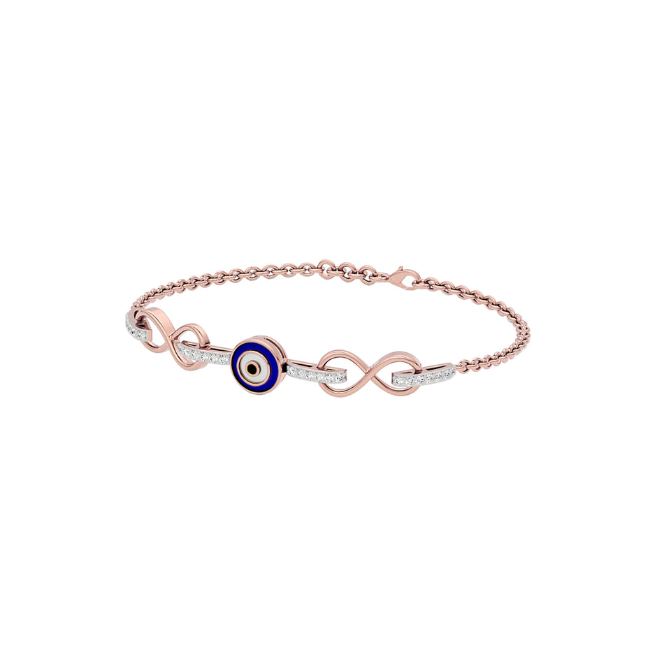The Mystic Hex Evil Eye Diamond Pendant 9 KT / Rose Gold